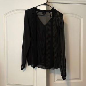 Black sheer blouse